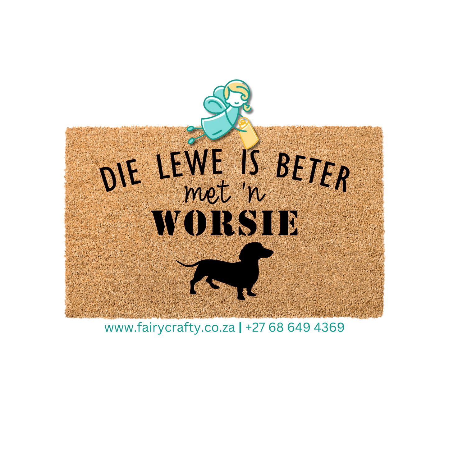 Doormat - Die lewe is beter / Life is better (Personalised)