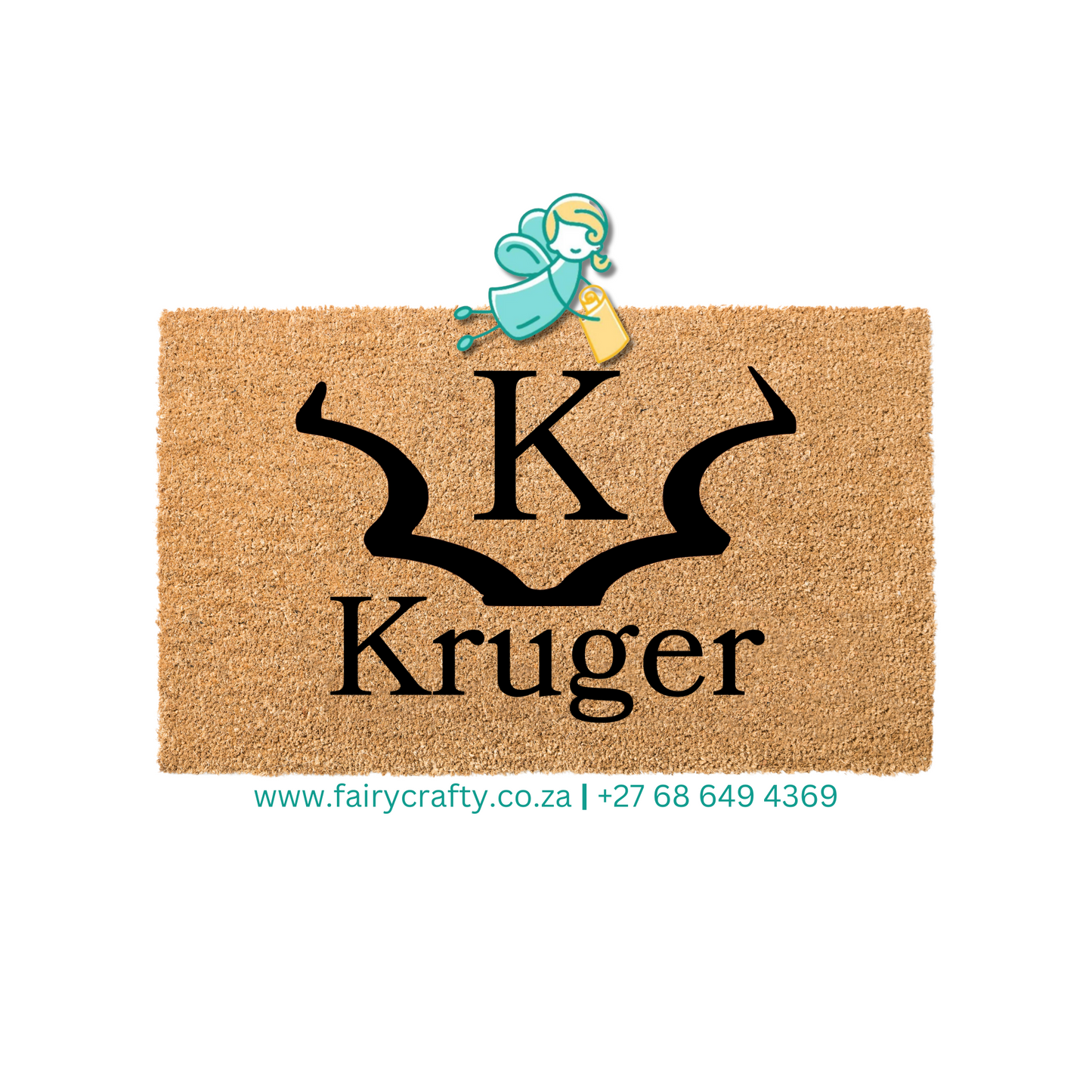 Doormat - Kudu horings/horns (Personalised)
