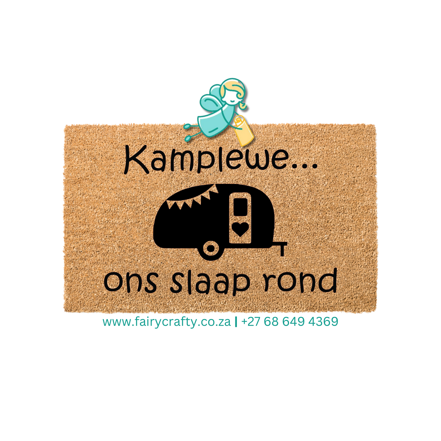 Doormat - Kamplewe ons slaap rond (Standard)