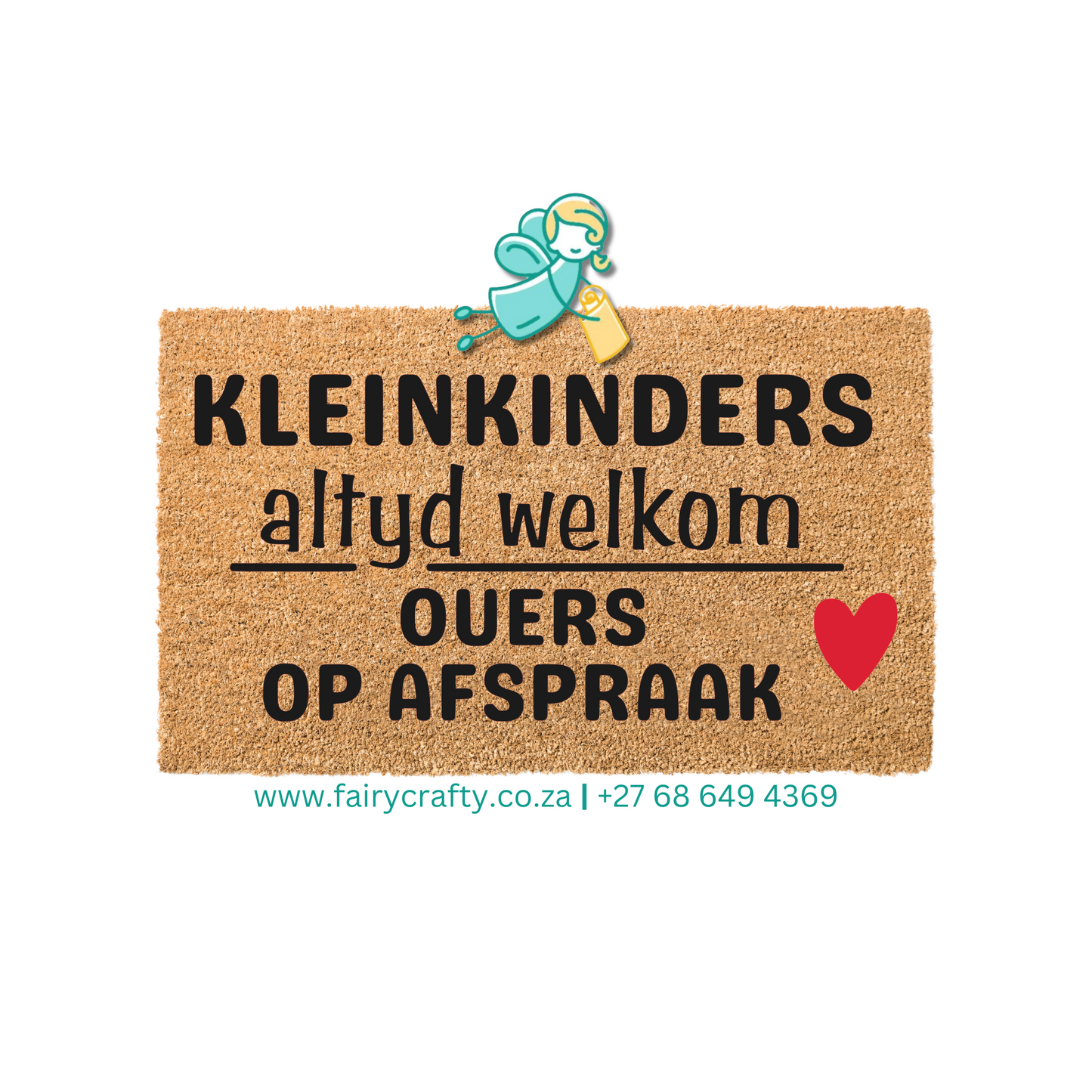 Doormat - Kleinkinders altyd welkom, Ouers op afspraak (Standard)