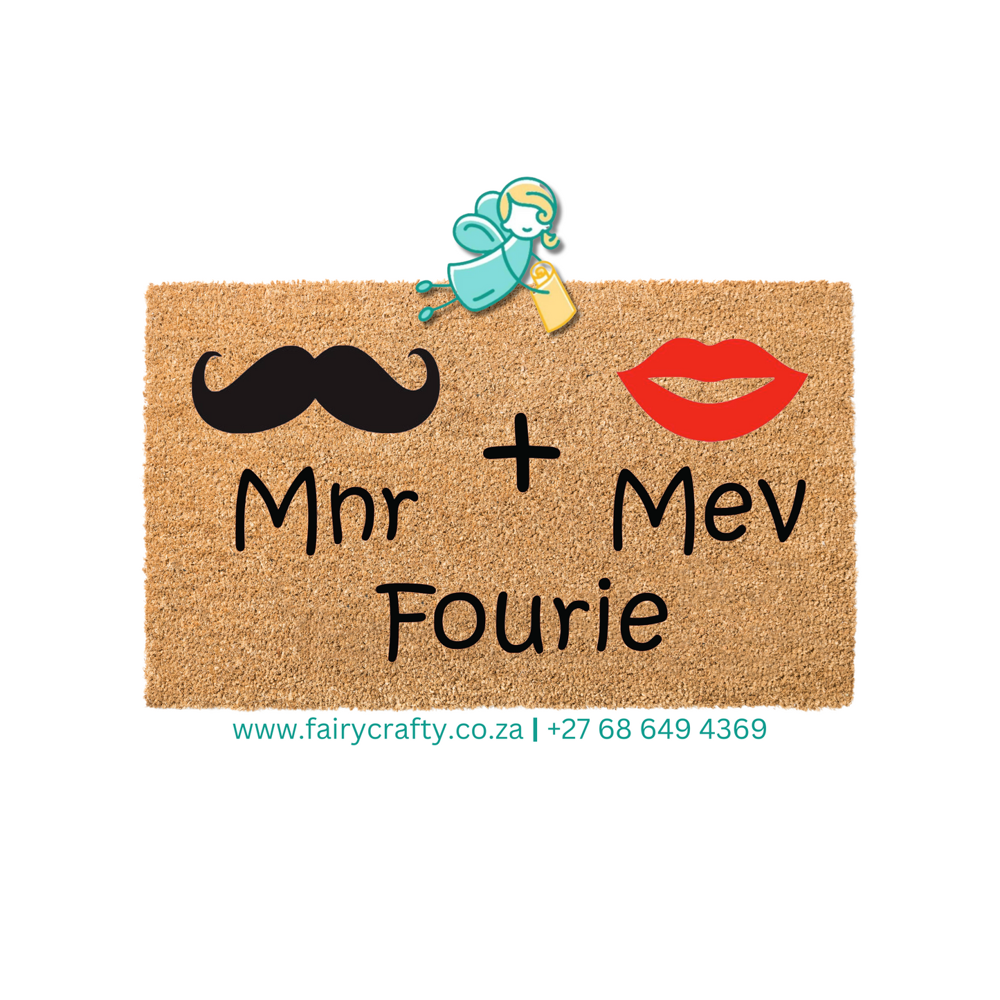 Doormat - Snor Lippe Mnr & Mev (Personalised)