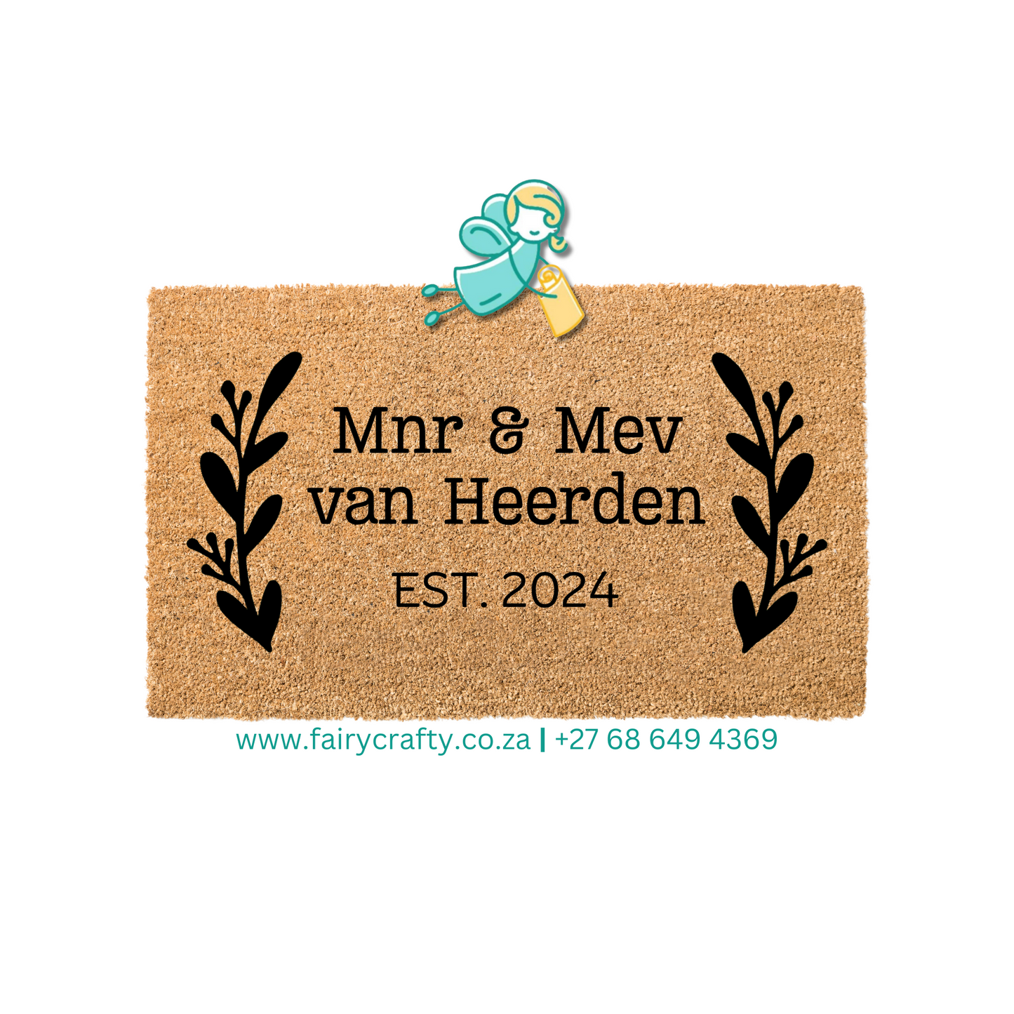 Doormat - Takkies Mnr & Mev (Personalised)