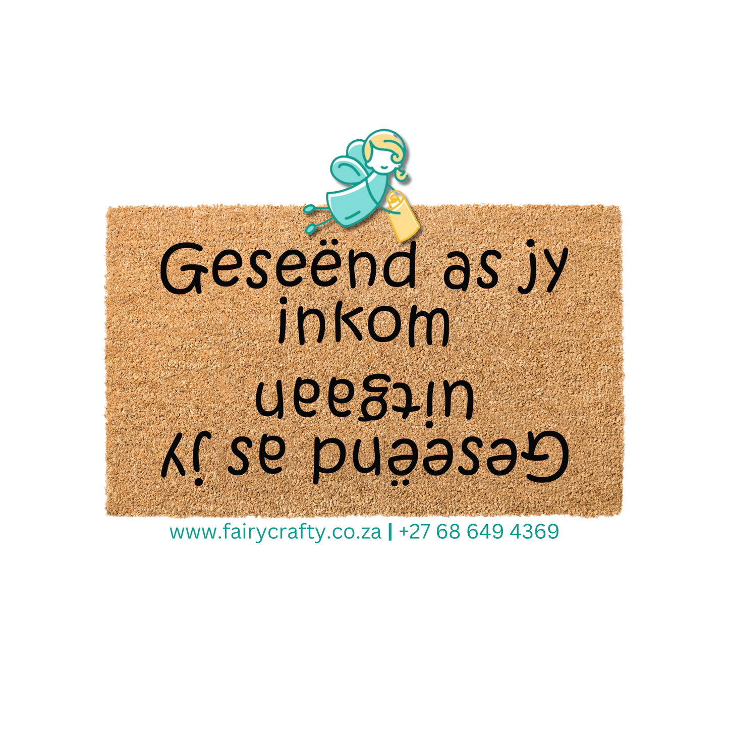 Doormat - Geseënd as jy inkom/uitgaan (Standard)